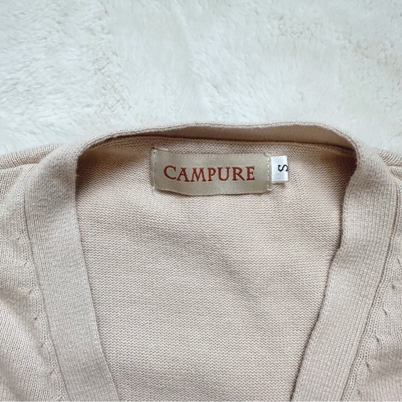 Campure Beige Button Down Cardigan Size Small - Picture 8 of 9